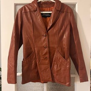 Vintage brown leather jacket